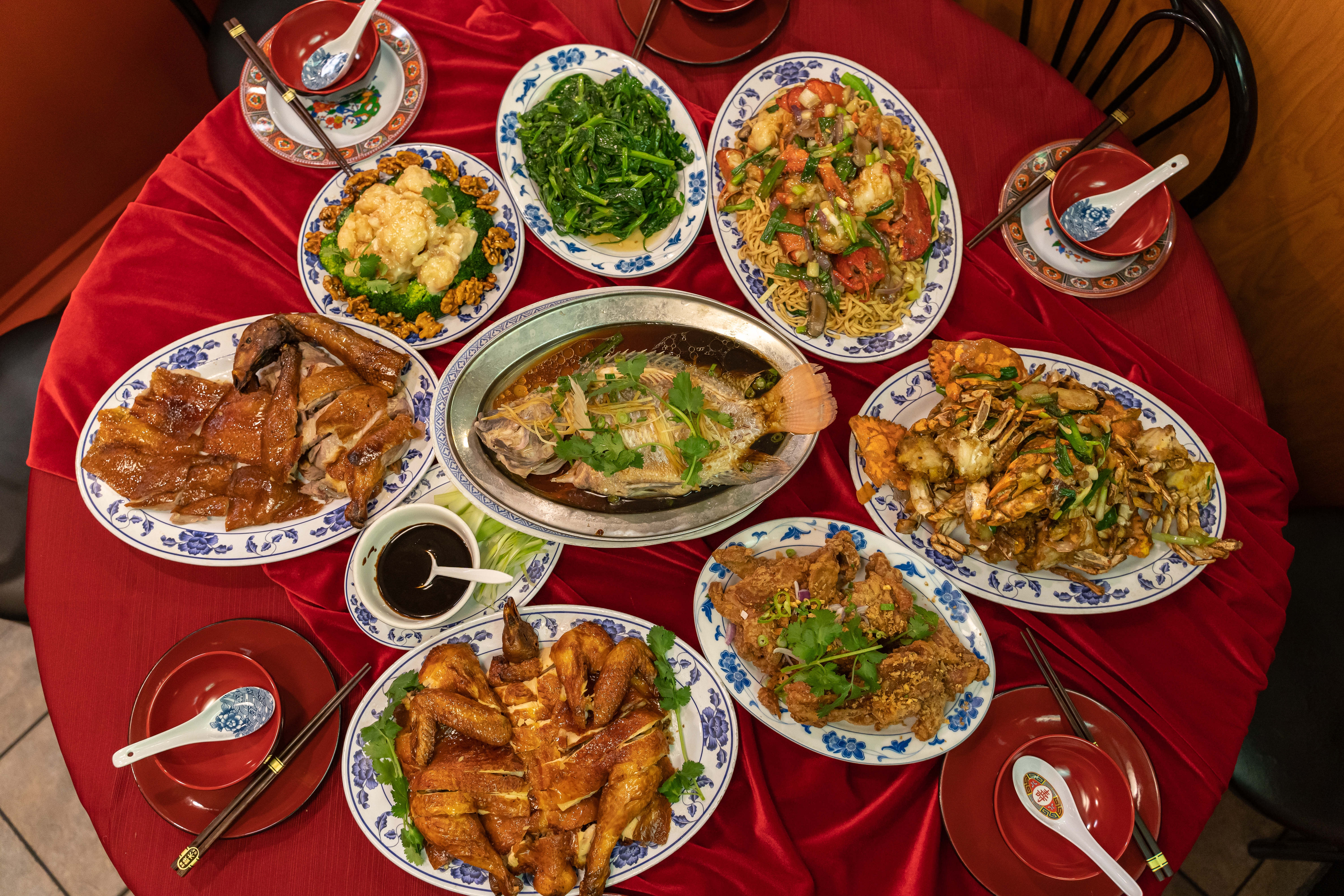 Flatlay,Of,A,Full,Table,Spread,Containing,Traditional,Dishes,For